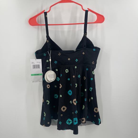CONTOURS BY COCO REEF Tankini Top Size 10/34D NWT Black Underwire Shapemaker - Picture 4 of 16